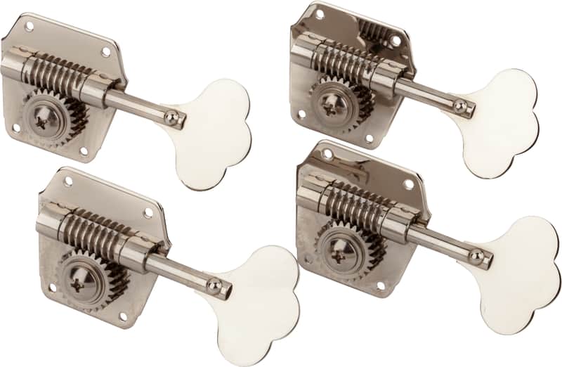 Fender Pure Vintage Bass Tuning Machines Nickel-Plated Steel (4)