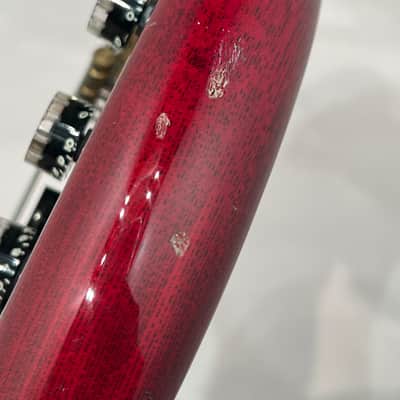 Vantage VP-795B 4 String Bass Guitar 1981 Left Hand LEFTY Transparent Red made inJapan Matsumoku image 14
