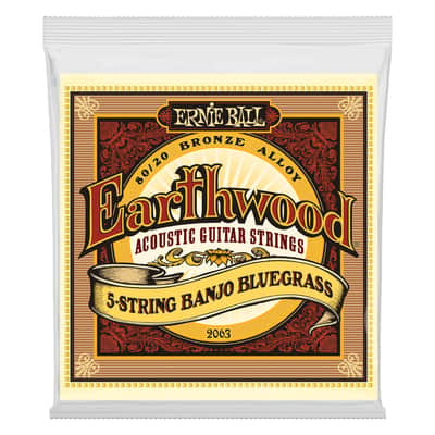 Ernie Ball Earthwood 5-string Banjo Strings 80/20 Bronze Loop End .009 - .020 image 1