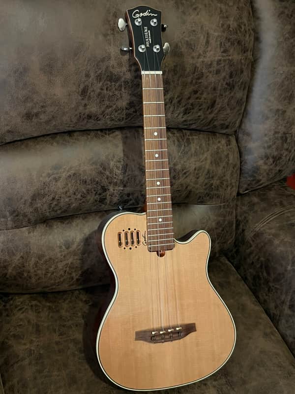 Godin MultiUke Tenor Ukulele with Electronics 2010s Natural High Gloss image 1