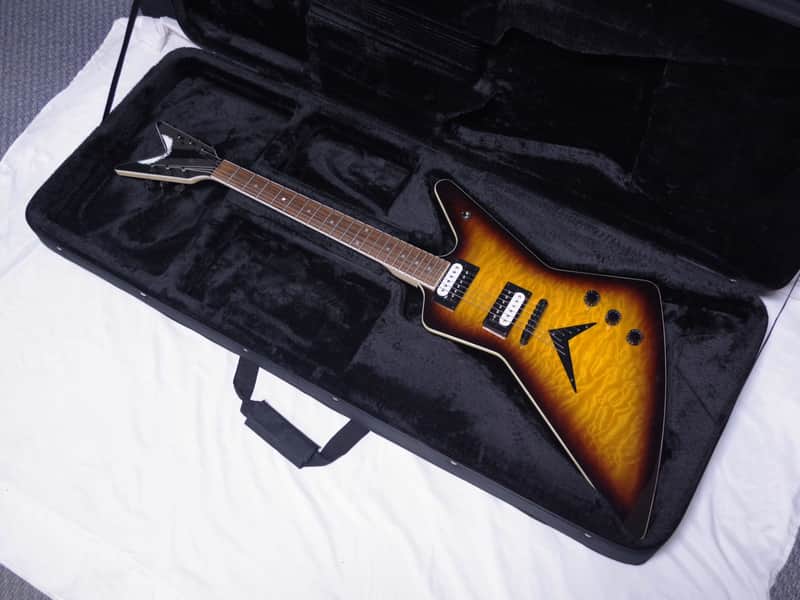 DEAN ZX Quilt Maple electric GUITAR Trans Brazilia - Bolt-on - NEW w/ Light Case image 1