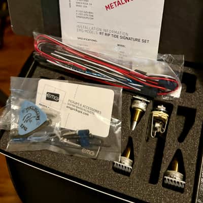 EMG Robert Trujillo Of Metallica RT Rip Tide Set Brushed Black Chrome Jazz Active J Pickup & Wiring image 6