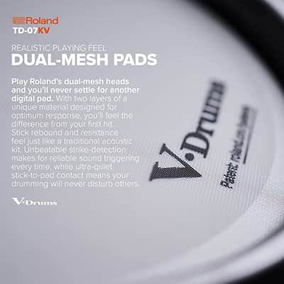 Roland TD-07KV V-Drums All-Mesh Electronic Drum Set image 5