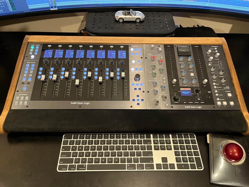 Mix Ends  Double Bay Controller Stand for SSL UF8 & UC1 Dark Walnut Stain image 1