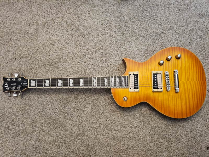 ESP LTD EC-1000T Honey Burst Satin Fishman Fluence 2019 image 1