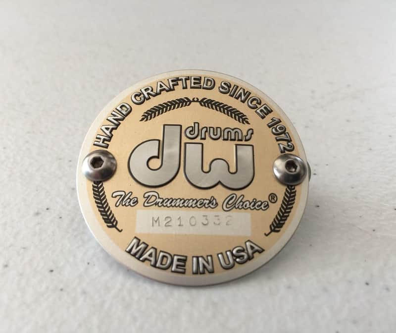 Drum Workshop  Gold Badge with Serial number DW image 1