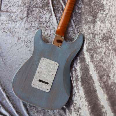 Build to order GB Liuteria Traditional Strato blue jeans relic image 7