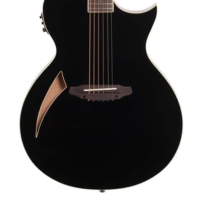 ESP LTD TL-6 Thinline Acoustic Electric Guitar Black image 3