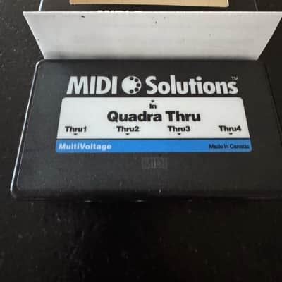 **LIKE NEW-IN BOX-ONE OWNER**MIDI Solutions Quadra Thru 4 Output MIDI Thru Box 2010s - Black image 6