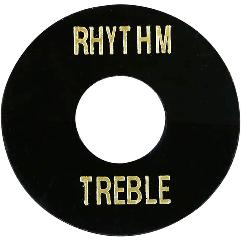NEW Les Paul Selector Switch Plastic Plate MIJ Toggle Cover Treble Rhythm BLACK image 1