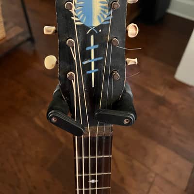 Lyra Acoustic Archtop 1930s Kay Harmony Oscar Schmidt May Bell - Sunburst Faux Flame Stencil image 6