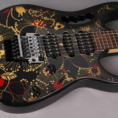 Ibanez JEM77-FP2 Steve Vai Signature - 2016 - Black Floral w/OHSC, Tags image 14