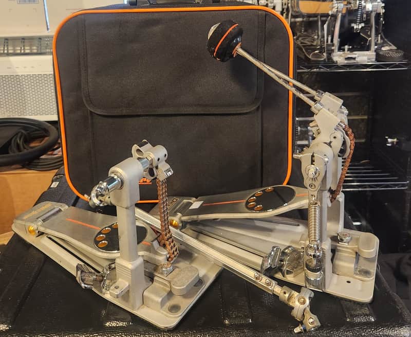 Pearl P3002C Eliminator Demon Chain-Drive Double Bass Drum Pedal 2010s - Silver / Grey image 1