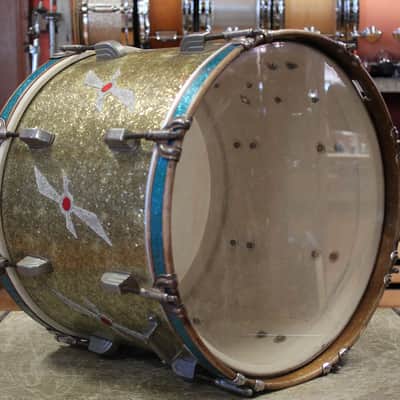 Septemeber 1940 Leedy 12x15 Marching Snare Drum in Gold Sparkle Full Dress image 5