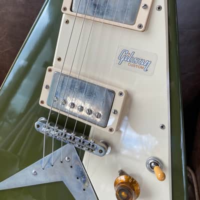 Video! 2019 Gibson Custom Shop Special Order '59 1959 Flying V Reissue Olive Drab Green image 1