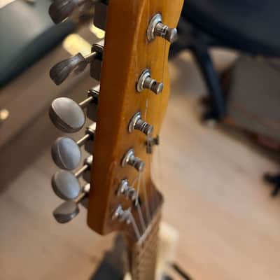 Vtt Relics Partscaster- MJT refin, Fender Jimmy Page pickups - White Blonde Nitro image 8