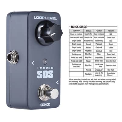 KOKKO FLP2 SOS Looper Mini Guitar Effect Pedal True Bypass image 6