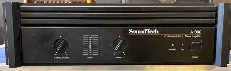 SoundTech A1000 Power Amplifier 1990s - Black image 1