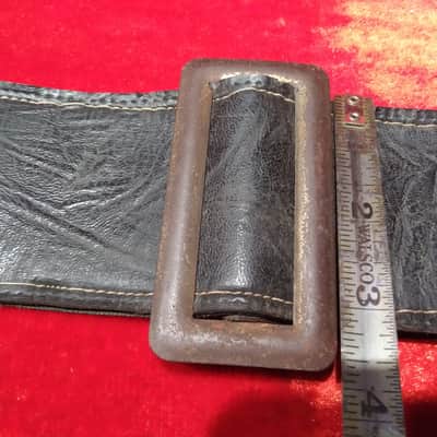Badass Black Naugahyde Bass Strap 3 Inches Wide Vintage Ace 60s-70s image 13