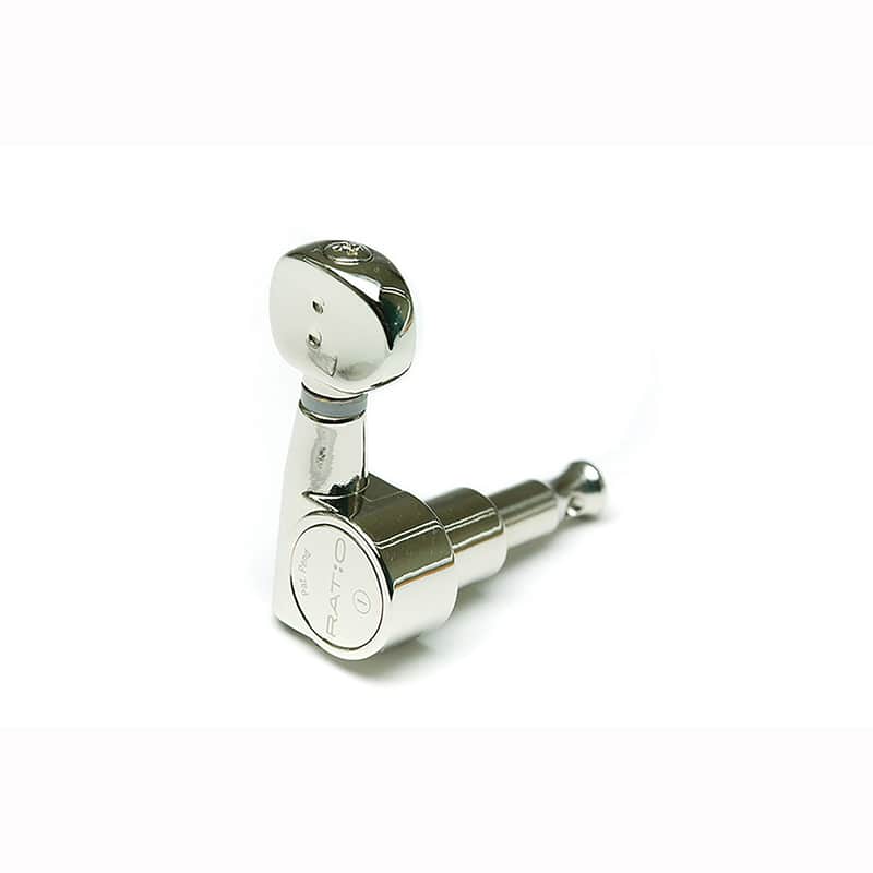 Graph Tech PRN-2731-C0 Ratio-Tuned 2-Pin Classic Electric Guitar Tuning Machine Heads - 6 In-Line image 1
