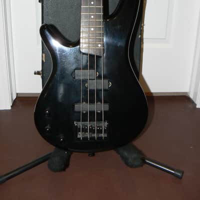 Left handed Ibanez SR400 bass with Bartolini pickups 1993 Black Lefty image 1