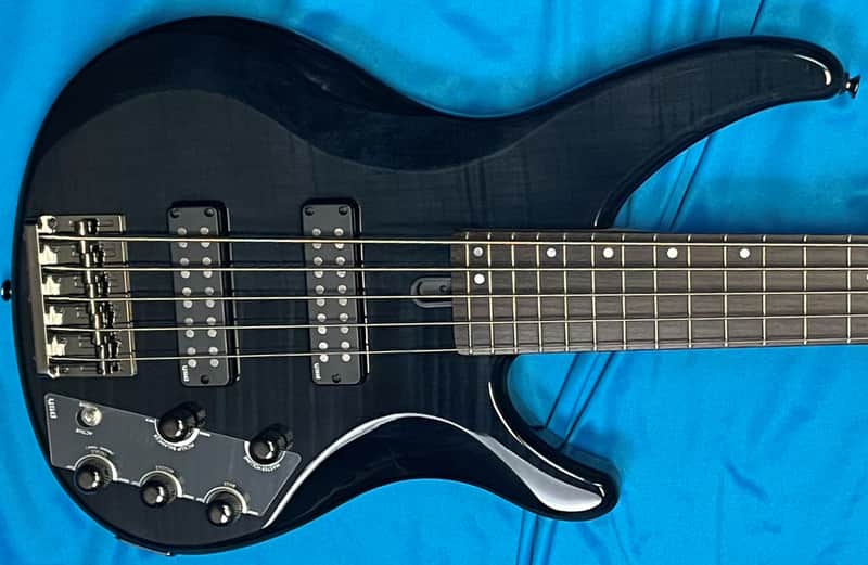 Yamaha TRBX 605FM 5-String Bass, Trans Black / Rosewood image 1