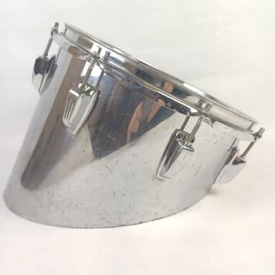 Ludwig 5x11x13"Chrome Over Wood Power Cut Blue/Olive Marching Trio Tom Drum COW image 11