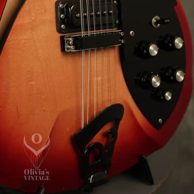 1995 Rickenbacker 360/12 string BT Fireglo w/BLACK hardware + binding!!! image 5