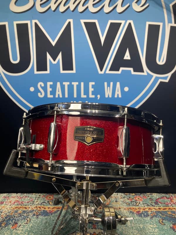 Tama - 5x14" Imperialstar Snare Drum 2000's - Red Sparkle image 1