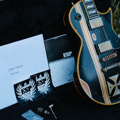 ESP Iron Cross James Hetfield Signature Distressed Black 2009 | Reverb