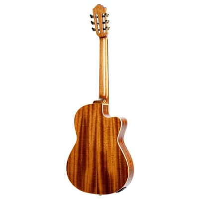 Ortega RCE138-T4-L Performer Series Solid Spruce Top Mahogany Neck Cutaway Nylon 6-String Classical Acoustic-Electric Guitar w/Gig Bag For Left Hand Player image 5