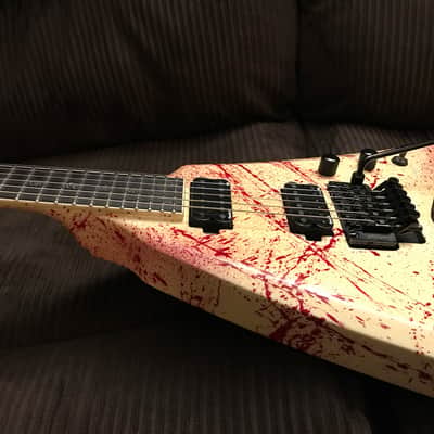 Washburn Vindicator HM Series Scott Ian Signature *RARE Blood Splatter V Guitar* image 11