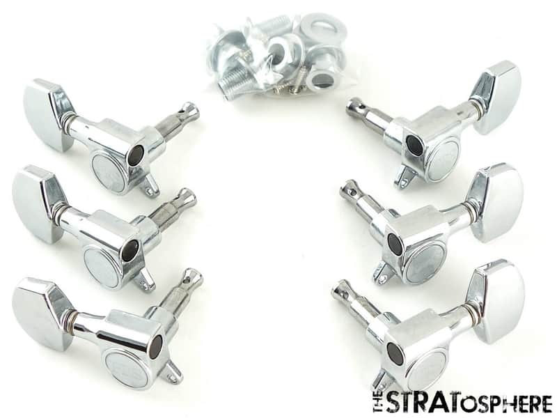 6 LEFTY PRS SE Custom 24 TUNERS TUNING PEGS, PRS Designed Guitar Part Nickel! image 1