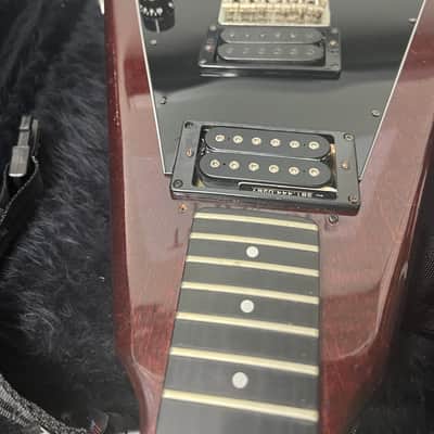 Kramer *Rare 1 of 25* Aluminum Neck V Guitar 80s Red Mahogany image 7