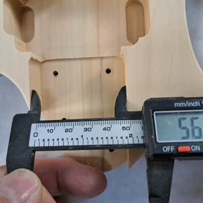Unfinished 6 string Basswood JEM style guitar body, front route, HSH, AANJ -  B1 image 8