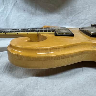 Epiphone SC-550 sc550 Scroll Singlecut Guitar with Chipboard Case Vintage - Natural image 20