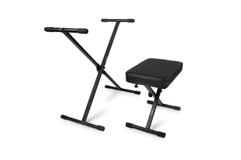 Gator Frameworks Compact and Folding Keyboard Bench and X-Stand Set; (GFW-KEYBENCH-SET) image 1