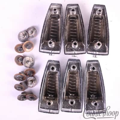 *Ludwig 6x Bass/Floor Tom Drum Lugs Large Classic Tension Lug Chrome Vintage 60s image 3