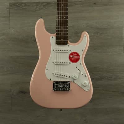 Squier Mini Stratocaster with Laurel Fretboard Shell Pink image 1
