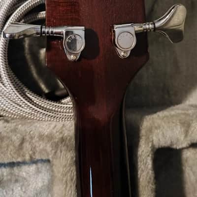 Beautiful 1971 Excellent Condition Gibson Custom SB-400 Bass Cherry Alder w/ Hard Shell Case & accessories image 8