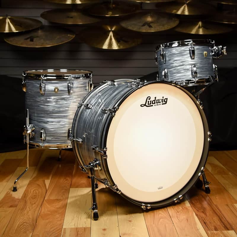 Ludwig Classic Maple 13/16/24 3pc. Drum Kit Vintage Blue Oyster (L84433AX2QWC) image 1
