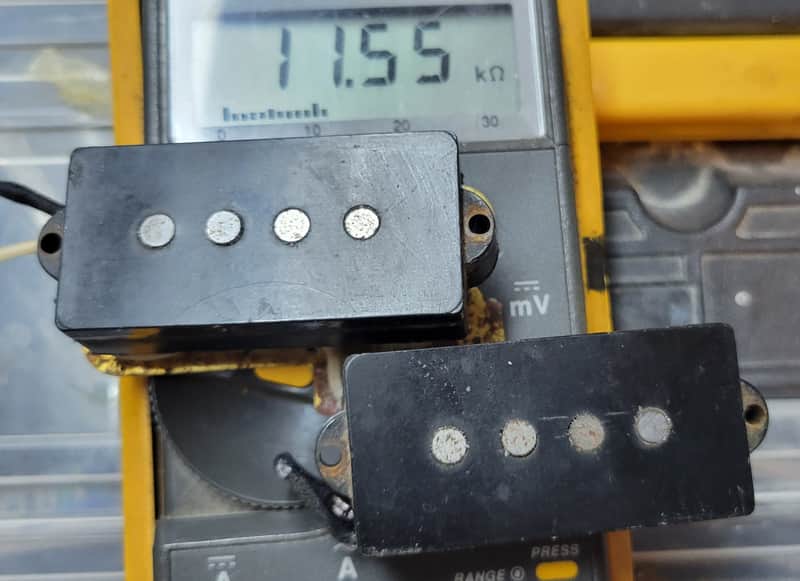 1971 Fender P Bass Precision Bass pickup with shield, covers image 1