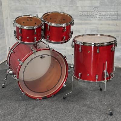 Yamaha Absolute Hybrid Maple 4pc Drum Set Red Autumn image 2