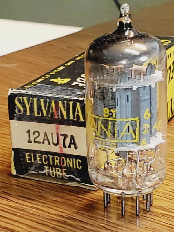 12AU7A Sylvania NOS/NIB Tall Plate/Copper Post TV7 Tested (1)Tube Lot image 1