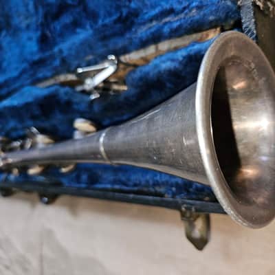 Cavalier Elkhart metal clarinet, USA, Silver-finish, functional, complete. image 10