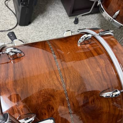 Tama Star Bubinga Bop Drum Set - Natural Indian Laurel 18x14 12x8 14x12 image 7
