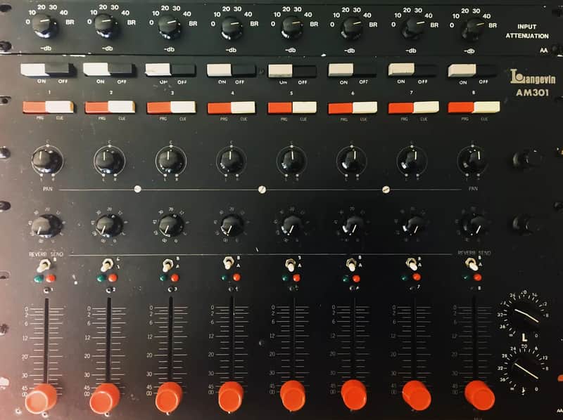 Vintage 1969 Langevin AM-3 8X2 Recording Console Sidecar
