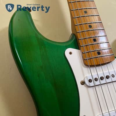 Fender Japan ST57-65G '57 Stratocaster Charcoal Green Burst Made in Japan 1993 image 3
