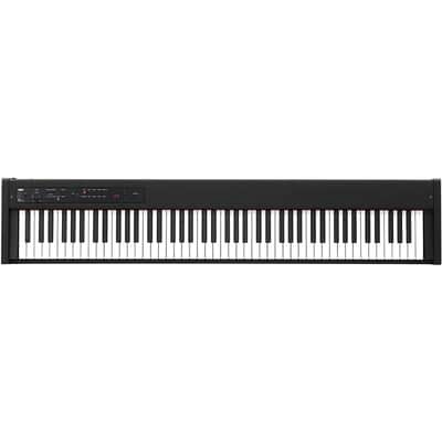 Korg D1 Slimline 88-Key Digital Piano with Damper Pedal, 30 Sounds, Black