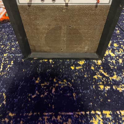 Tube version: Recently serviced new 8" Jensen modtone speaker Sears branded Silvertone Model 1420 5XL 5-Watt 1x8 Guitar Combo Late 1960s - Black image 1